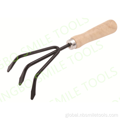 Steel Garden Rake Manual grower, stainless steel hand-held three-claw rake Supplier